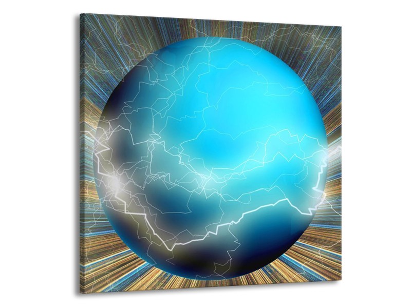 Glas schilderij Design | Blauw, Bruin, Grijs | 70x70cm 1Luik