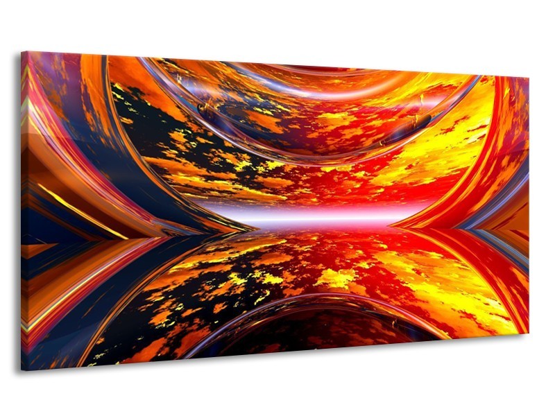 Canvas schilderij Modern | Rood, Oranje, Geel | 170x90cm 1Luik