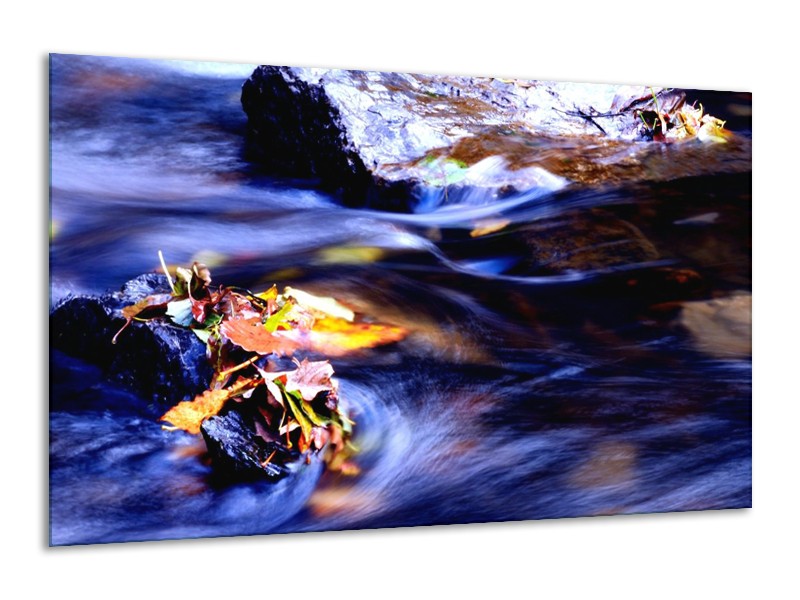 Canvas schilderij Mist | Blauw, Paars, Geel | 120x70cm 1Luik