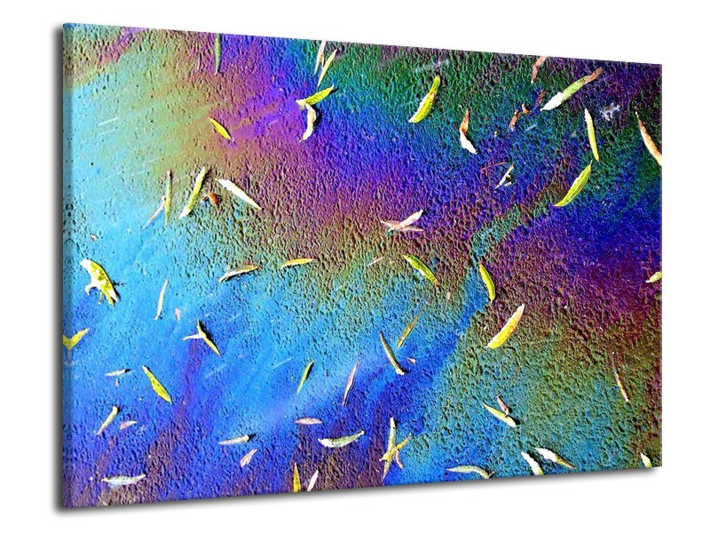 Canvas schilderij Abstract | Blauw, Groen | 70x50cm 1Luik