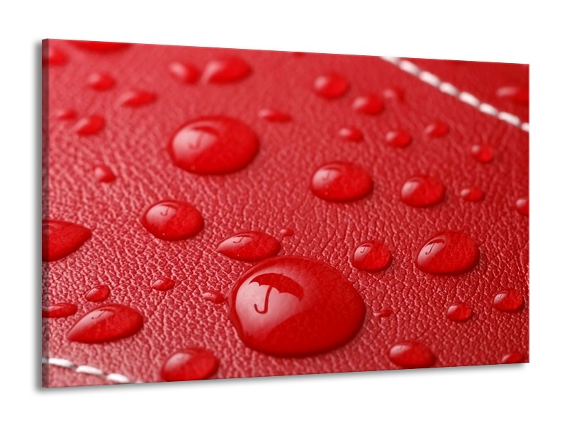 Canvas schilderij Druppels | Rood, Wit | 140x90cm 1Luik