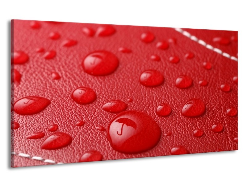 Canvas schilderij Druppels | Rood, Wit | 190x100cm 1Luik
