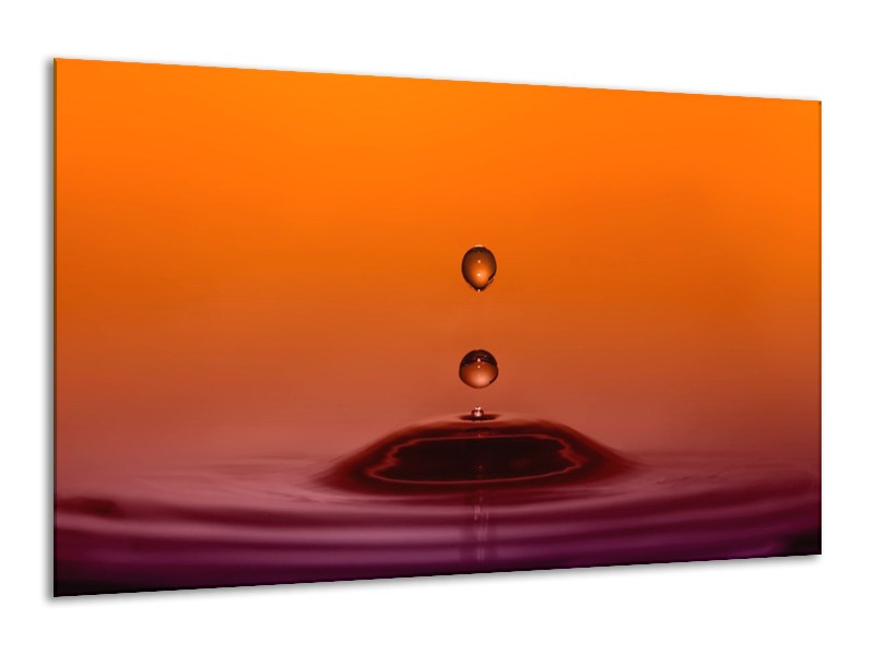 Canvas schilderij Druppels | Bruin, Oranje, Zwart | 120x70cm 1Luik