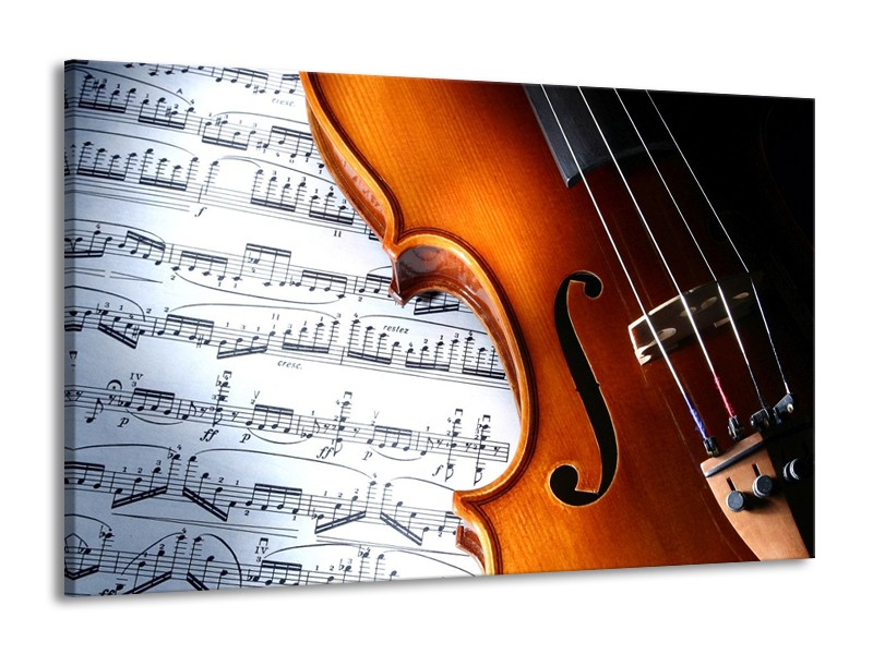 Glas schilderij Muziek | Wit, Bruin, Zwart | 140x90cm 1Luik