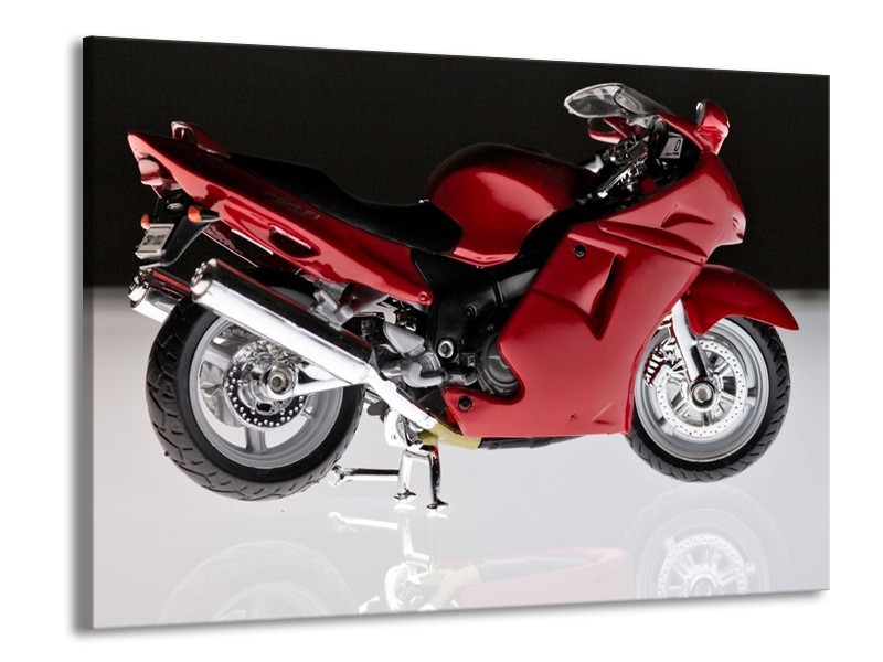 Glas schilderij Motor | Rood, Zwart, Wit | 100x70cm 1Luik