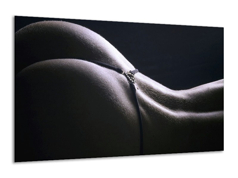 Canvas schilderij Billen | Grijs, Wit, Zwart | 120x70cm 1Luik