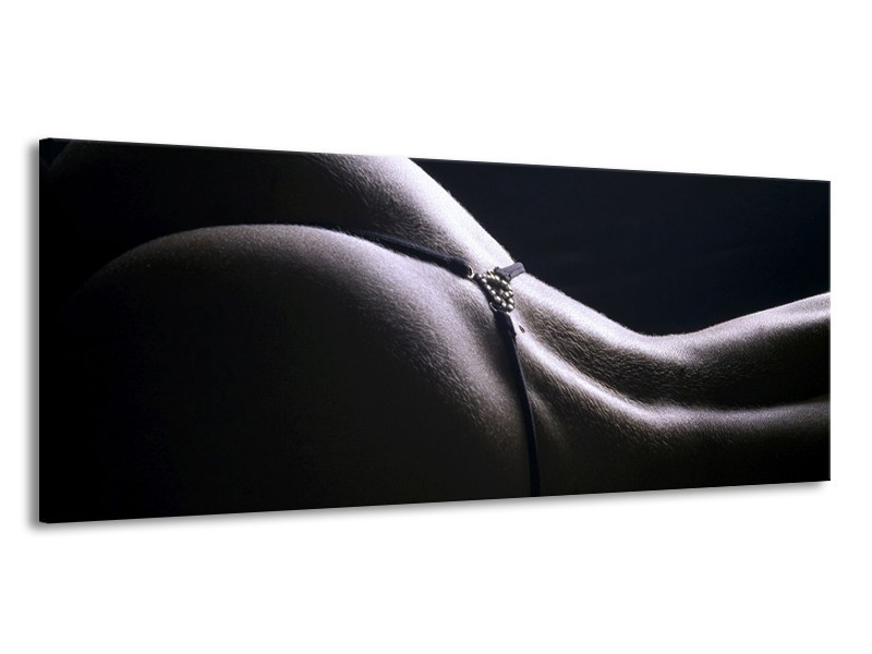 Canvas schilderij Billen | Grijs, Wit, Zwart | 145x58cm 1Luik