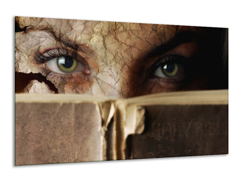 Canvas schilderij Ogen | Bruin, Grijs, Groen | 120x70cm 1Luik