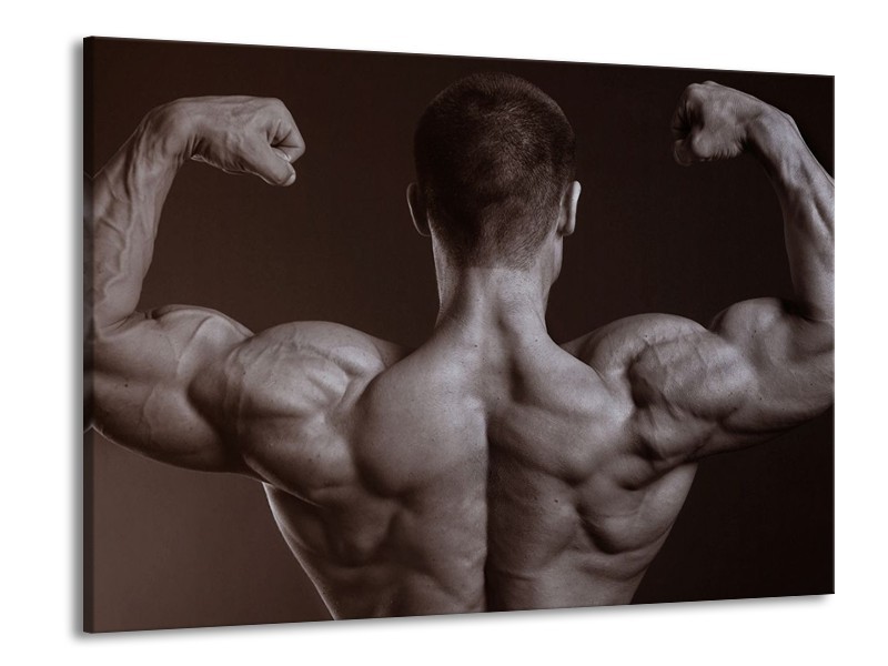 Canvas schilderij Man | Grijs, Zwart, Sepia | 100x70cm 1Luik