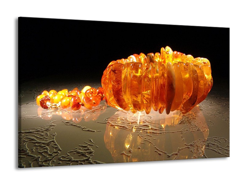 Canvas schilderij Macro | Oranje, Geel, Zwart | 140x90cm 1Luik