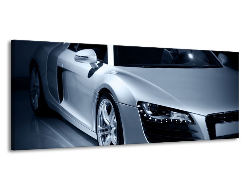 Glas schilderij Auto | Grijs, Zwart, Grijs | 145x58cm 1Luik