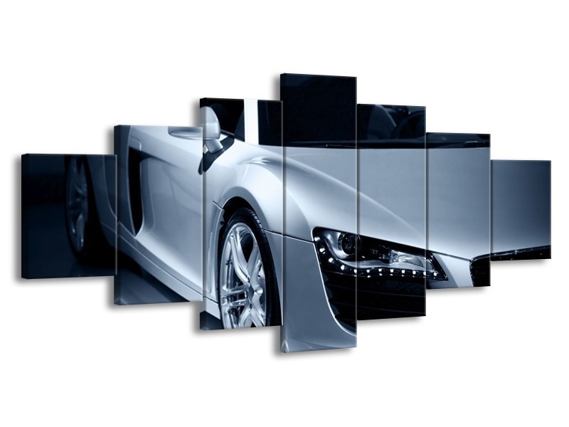 Glas schilderij Auto | Grijs, Zwart, Grijs | 210x100cm 7Luik