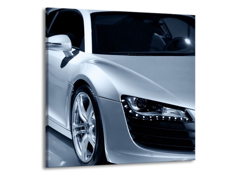 Glas schilderij Auto | Grijs, Zwart, Grijs | 50x50cm 1Luik
