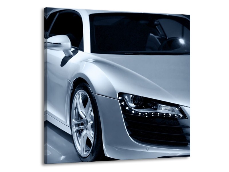 Glas schilderij Auto | Grijs, Zwart, Grijs | 70x70cm 1Luik