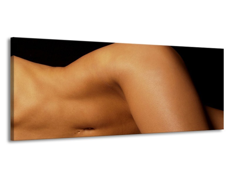 Canvas schilderij Lichaam | Zwart, Bruin | 145x58cm 1Luik