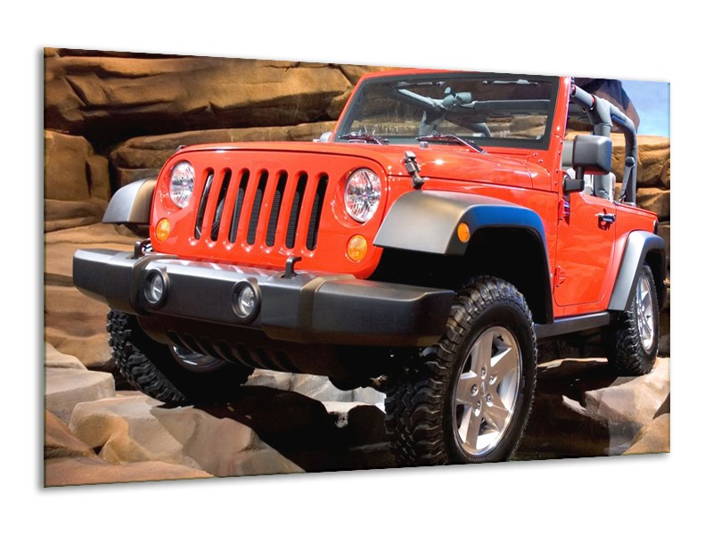 Glas schilderij Auto | Rood, Zwart, Grijs | 120x70cm 1Luik