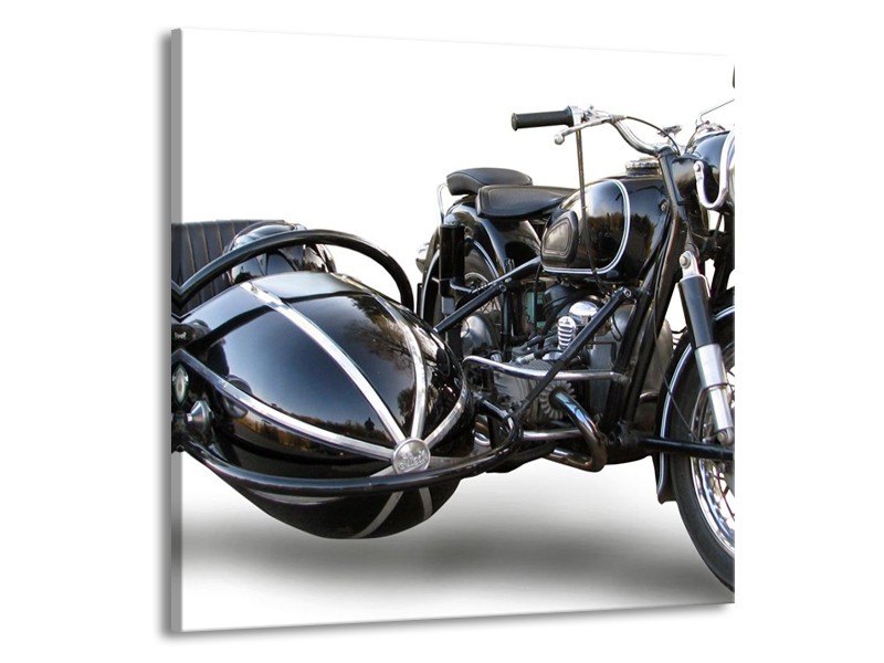 Glas schilderij Motor | Grijs, Zwart, Wit | 70x70cm 1Luik