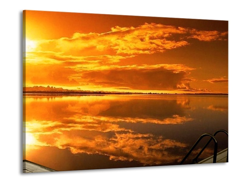 Glas schilderij Natuur | Oranje, Geel | 100x70cm 1Luik