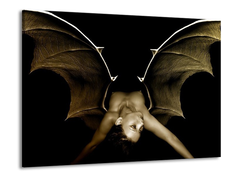 Canvas schilderij Lichaam | Zwart, Wit, Grijs | 100x70cm 1Luik