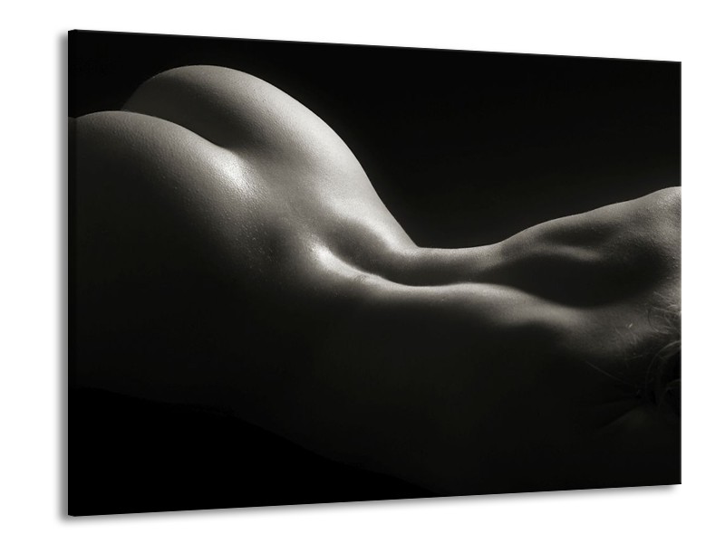 Canvas schilderij Lichaam | Zwart, Wit, Grijs | 100x70cm 1Luik
