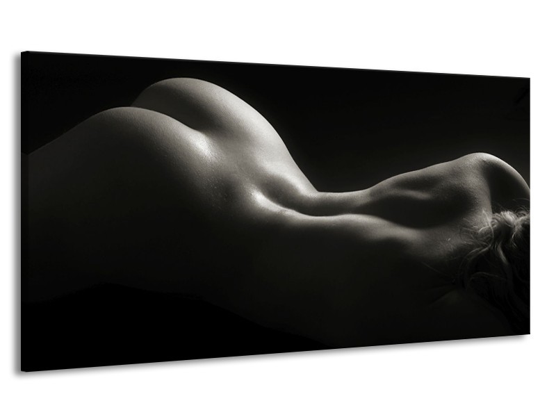Canvas schilderij Lichaam | Zwart, Wit, Grijs | 170x90cm 1Luik