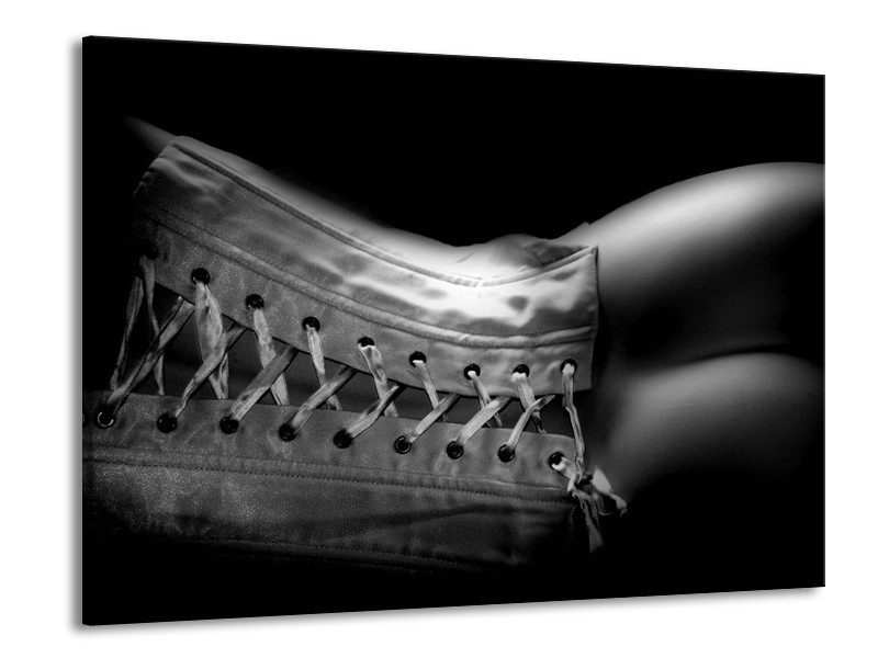 Canvas schilderij Lichaam | Grijs, Zwart, Wit | 100x70cm 1Luik