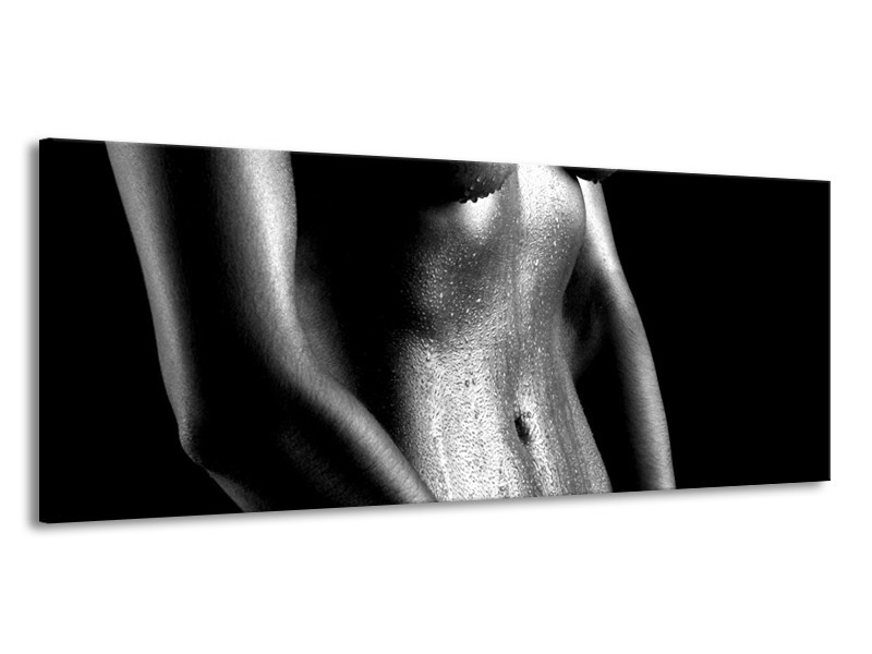 Canvas schilderij Lichaam | Grijs, Zwart, Wit | 145x58cm 1Luik