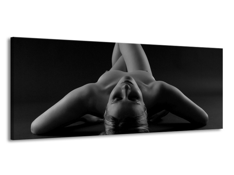 Canvas schilderij Lichaam | Zwart, Grijs | 145x58cm 1Luik