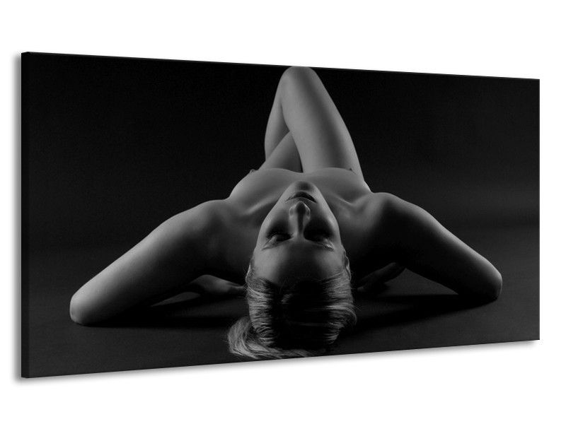 Canvas schilderij Lichaam | Zwart, Grijs | 170x90cm 1Luik
