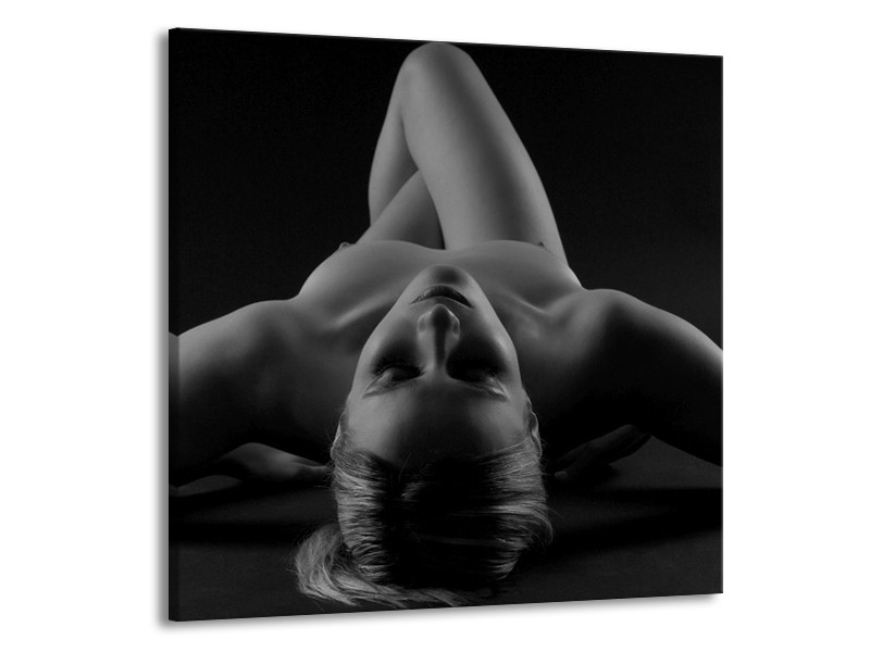 Canvas schilderij Lichaam | Zwart, Grijs | 70x70cm 1Luik