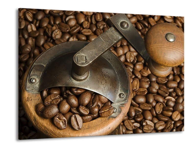 Canvas schilderij Koffie | Bruin | 100x70cm 1Luik