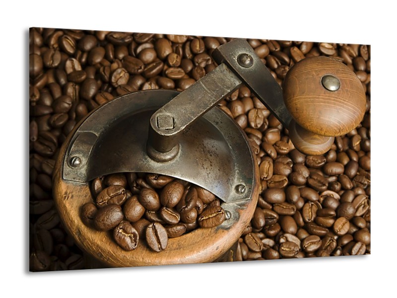 Canvas schilderij Koffie | Bruin | 140x90cm 1Luik