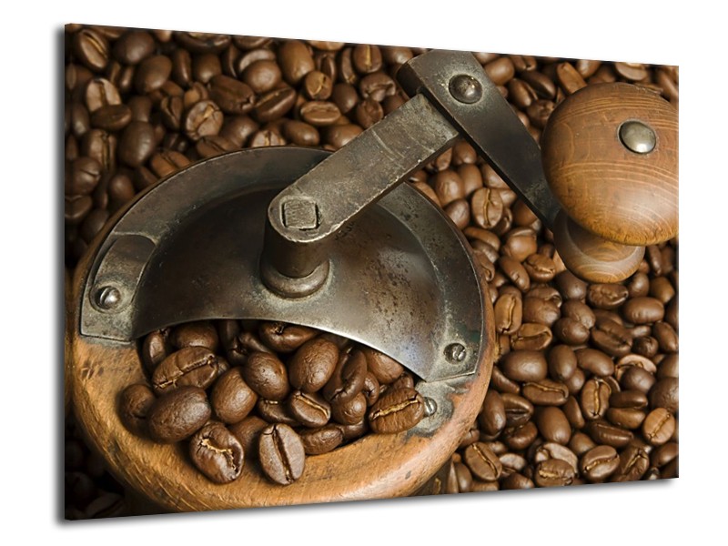 Canvas schilderij Koffie | Bruin | 70x50cm 1Luik