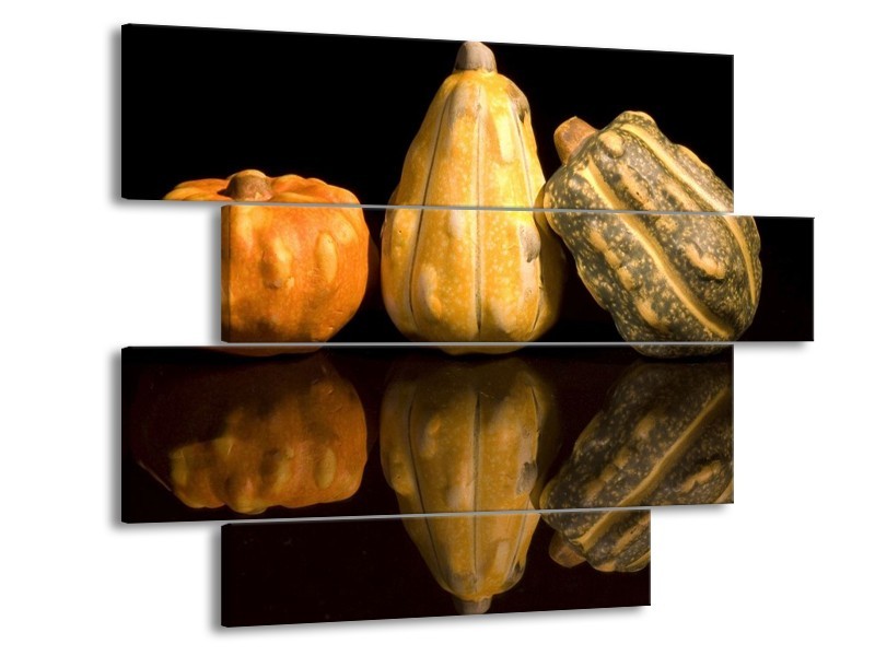 Glas schilderij Groente | Geel, Oranje | 115x85cm 4Luik