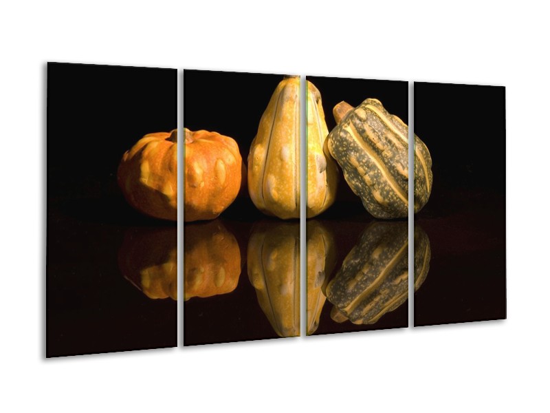Canvas schilderij Groente | Geel, Oranje | 160x80cm 4Luik