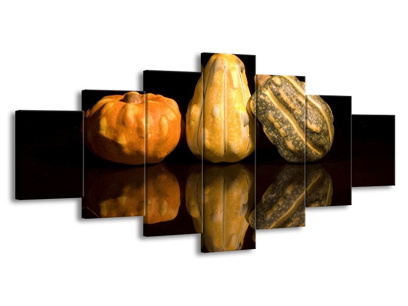 Canvas schilderij Groente | Geel, Oranje | 210x100cm 7Luik