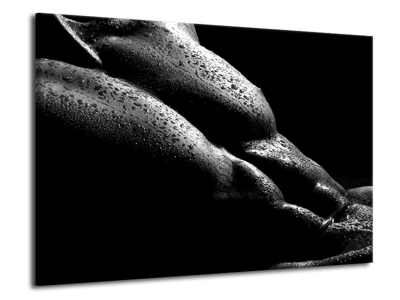 Canvas schilderij Lichaam | Grijs, Zwart | 70x50cm 1Luik