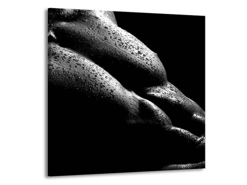 Canvas schilderij Lichaam | Grijs, Zwart | 70x70cm 1Luik