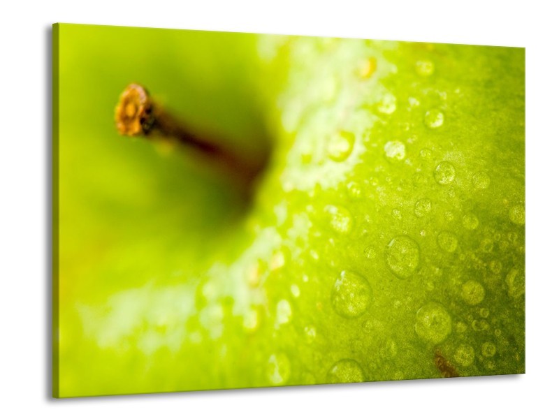 Canvas schilderij Appel | Groen | 100x70cm 1Luik