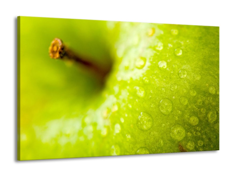 Canvas schilderij Appel | Groen | 140x90cm 1Luik