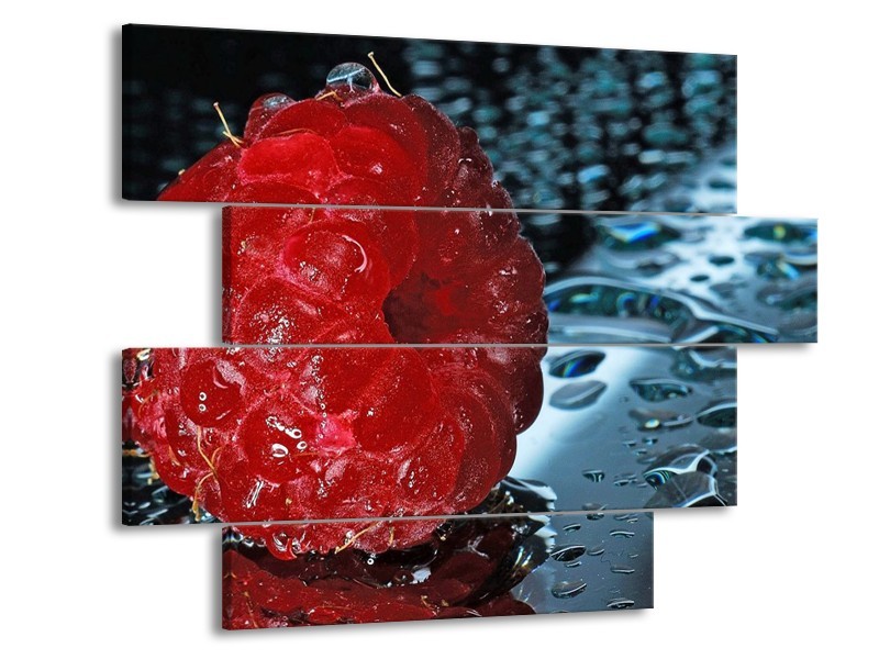 Canvas schilderij Fruit | Rood, Grijs, Wit | 115x85cm 4Luik