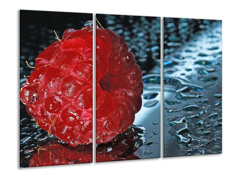Canvas schilderij Fruit | Rood, Grijs, Wit | 120x80cm 3Luik