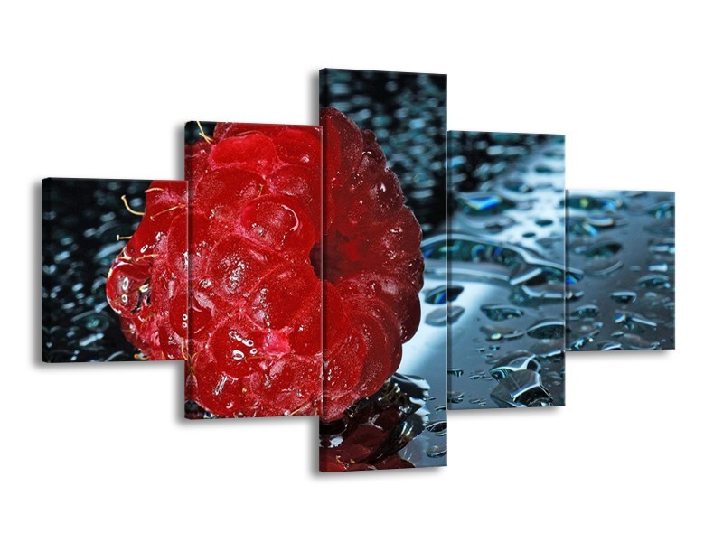 Canvas schilderij Fruit | Rood, Grijs, Wit | 125x70cm 5Luik
