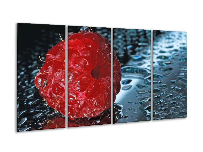Canvas schilderij Fruit | Rood, Grijs, Wit | 160x80cm 4Luik