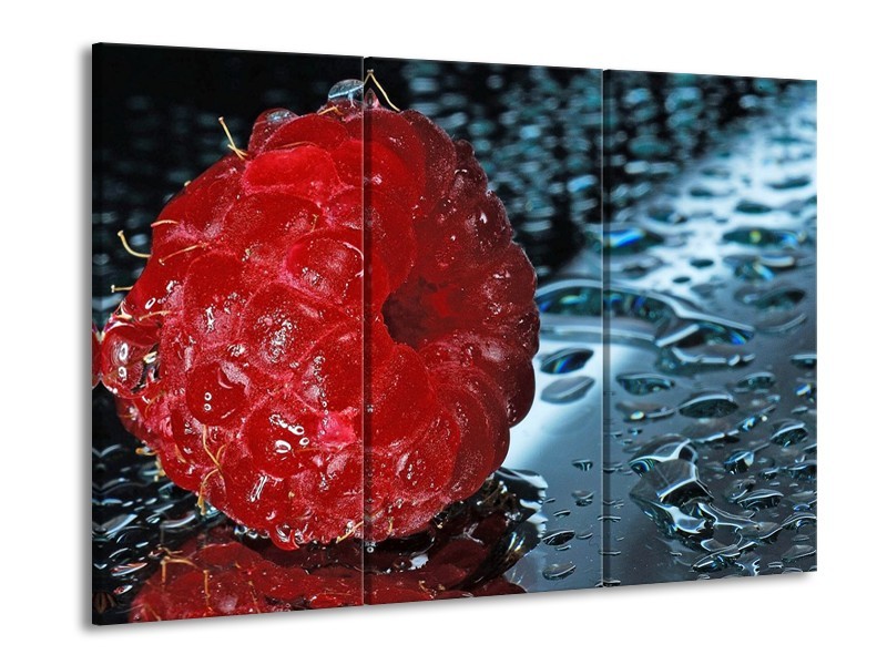 Canvas schilderij Fruit | Rood, Grijs, Wit | 90x60cm 3Luik