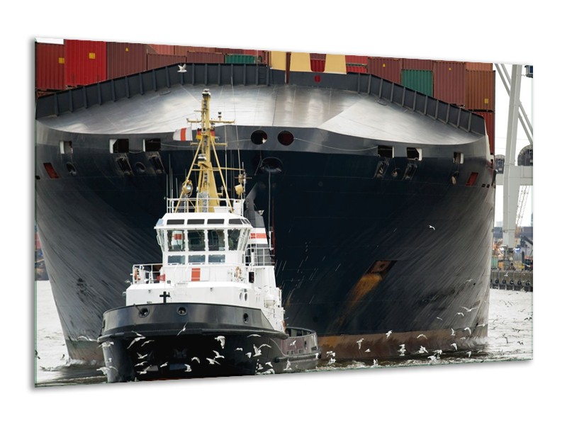 Canvas schilderij Boot | Wit, Zwart, Grijs | 120x70cm 1Luik