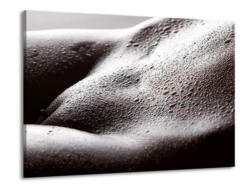 Canvas schilderij Lichaam | Grijs, Zwart, Wit | 100x70cm 1Luik