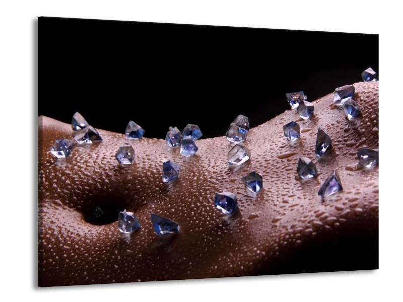 Canvas schilderij Lichaam | Blauw, Zwart | 100x70cm 1Luik