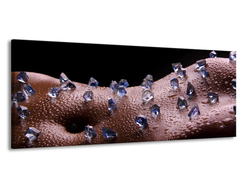 Canvas schilderij Lichaam | Blauw, Zwart | 145x58cm 1Luik