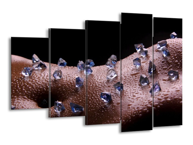 Glas schilderij Lichaam | Blauw, Zwart | 150x100cm 5Luik